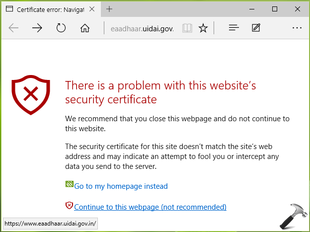 fix-there-is-a-problem-with-this-website-s-security-certificate